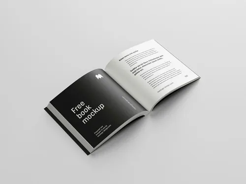 方形书籍封面设计展示样机模板 Square Book Mockup