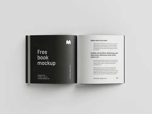 方形书籍封面设计展示样机模板 Square Book Mockup 样机模版