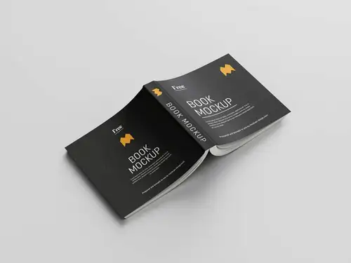 方形书籍封面设计展示样机模板 Square Book Mockup 样机模版
