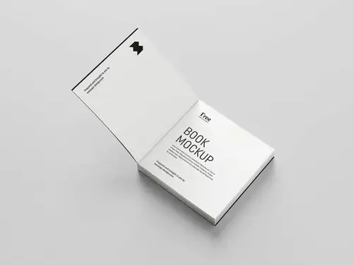 方形书籍封面设计展示样机模板 Square Book Mockup 样机模版