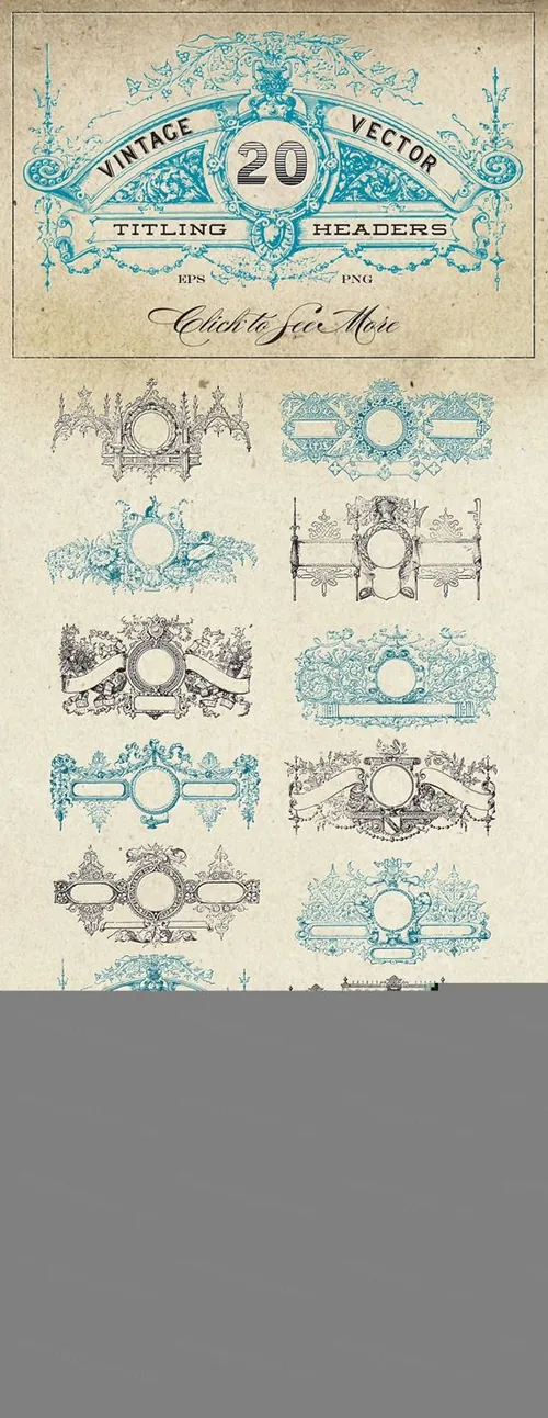 复古边框设计素材Vintage Vector Titling Headers