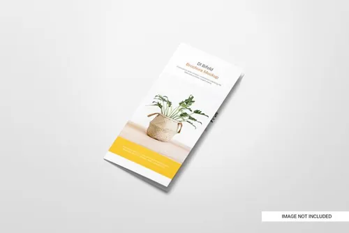 高品质传单折页设计提案样机PSD模板 Bifold flyer brochure mockup