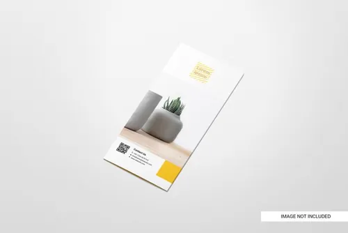 高品质传单折页设计提案样机PSD模板 Bifold flyer brochure mockup