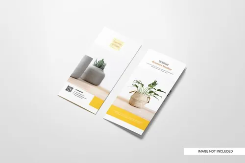 高品质传单折页设计提案样机PSD模板 Bifold flyer brochure mockup