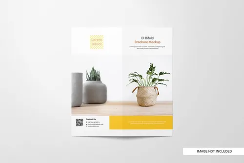 高品质传单折页设计提案样机PSD模板 Bifold flyer brochure mockup