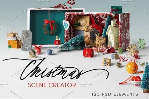 3G~圣诞节假期节日装饰元素大型场景创作者 Christmas Scene Creator