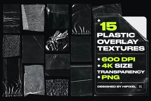 潮流酸性艺术塑料袋塑封袋透明薄膜纹理素材合辑 Plastic