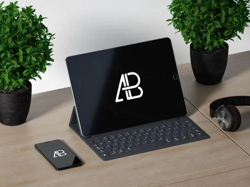 iPhone7plus贴图样机PSD模板iPhone 7 Plus and iPad Pro 10.5-inch Mockup