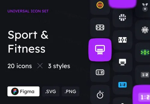 体育健身项目主题图标合辑 Sport and Fitness Icon