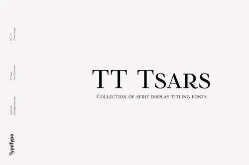 品牌设计杂志排版衬线英文字体大家族 TypeType - TT Tsars Font Family