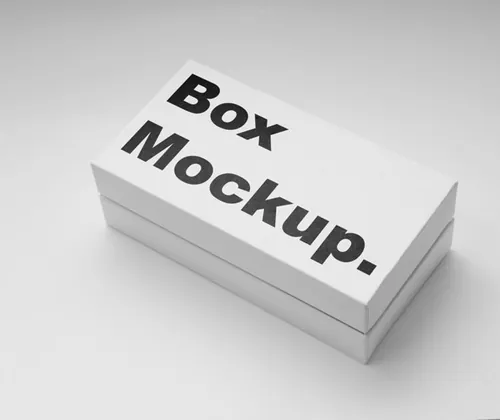 白色长方形盒子模型PSD贴图模板White small Box Mockup