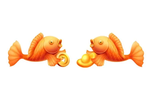 金鱼东方中国日式传统经典新年节日装饰元素矢量素材