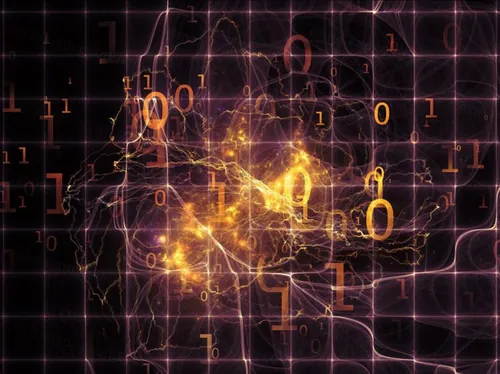 概念空间 数字序列 计算机数学科学教育纹理和灯光构成的艺术背景