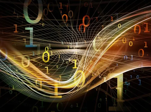 概念空间 数字序列 计算机数学科学教育纹理和灯光构成的艺术背景