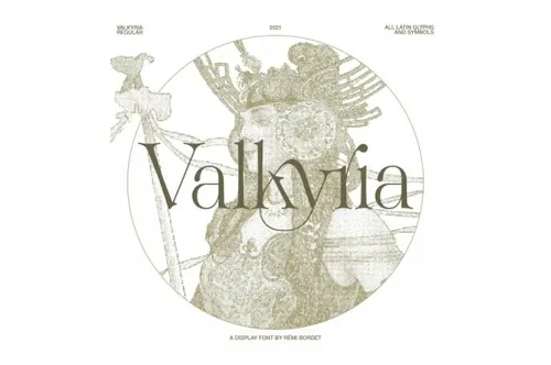 复古经典优雅的英文衬线字体 Valkyria Display Font