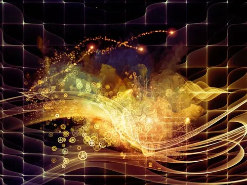 虚拟几何概念空间 抽象形状颜色元素 虚拟现实 科技科学项目