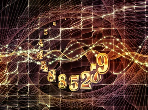 概念空间 数字序列 计算机数学科学教育纹理和灯光构成的艺术背景