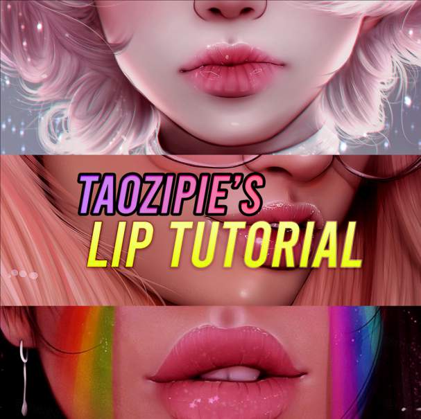 卡通动漫插画二次元美女嘴唇绘画步骤 Toazipie\'s Lip Tutorial