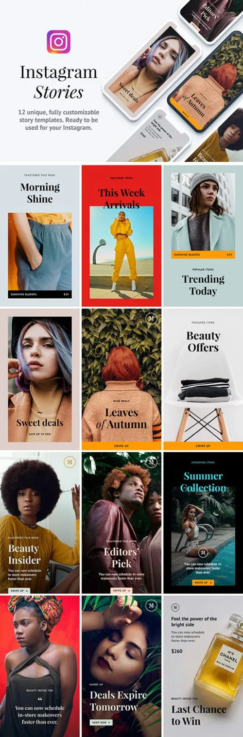 12个高质量Instagram模板的精美合辑 Napali: 12 I