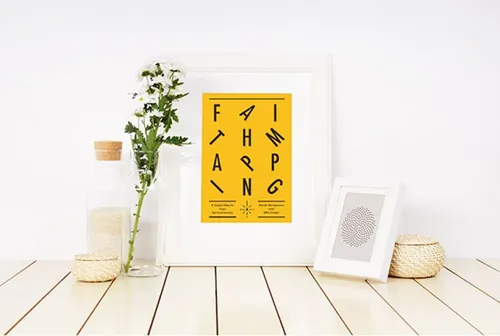 美丽的场景画框模型PSD贴图模板Photo Frame Mockup Templates
