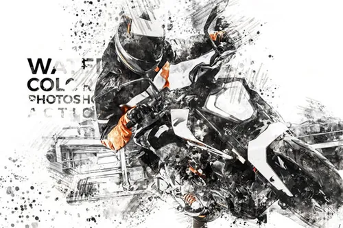 时尚个性高端的手绘中国风水墨风格watercolor-2-photos