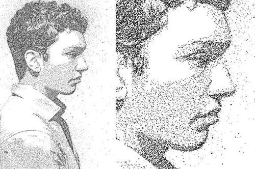 将图像一键转换成发散圆点效果dots-photoshop-action