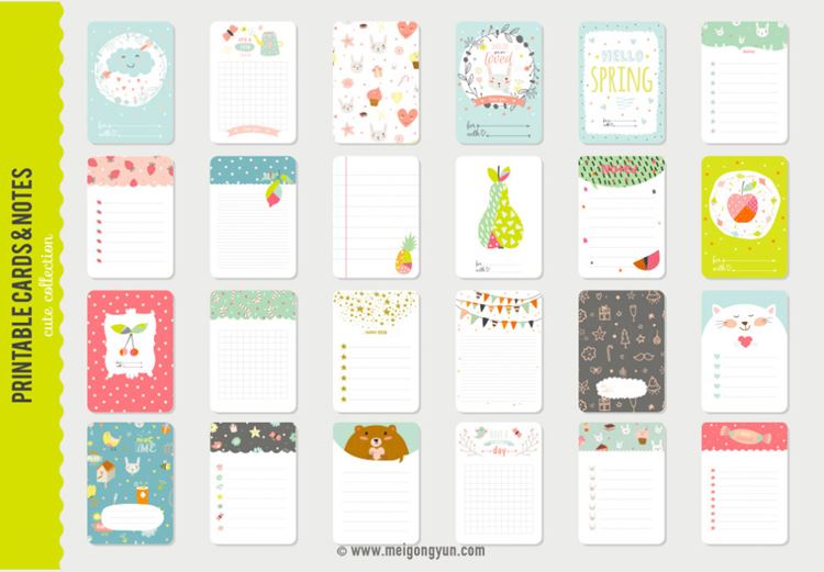 时尚可爱信纸素材Fashionable Lovable Paper