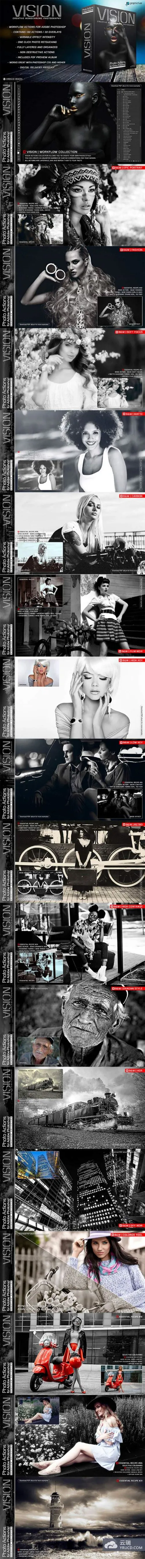 高端视觉特效照片PS动作套装Actions_Vision