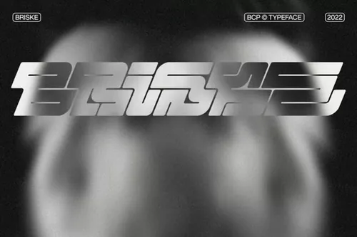 潮流未来派赛博朋克科幻机能服装设计海报排版英文装饰字体 Ju