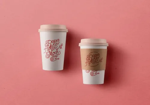纸杯模型PSD贴图模板Psd Paper Hot Cup Template