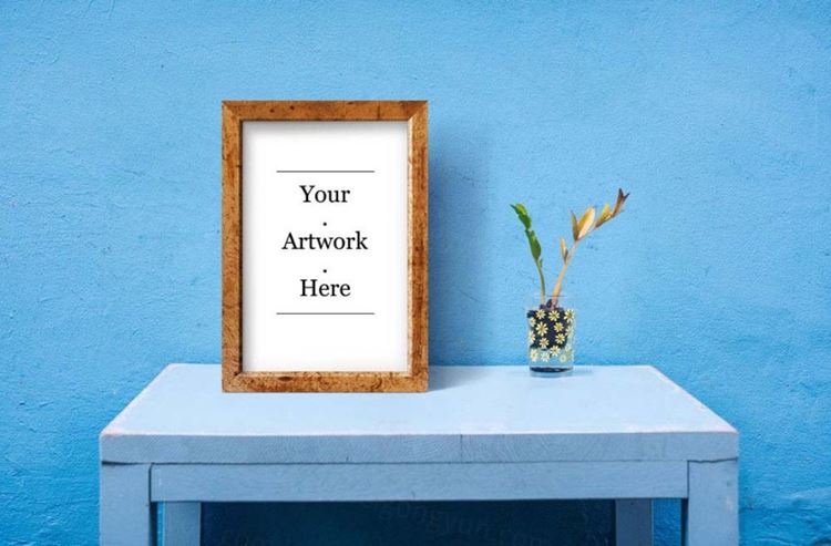 艺术相框模型PSD贴图模板Rustic Wood Frame PSD Mockups