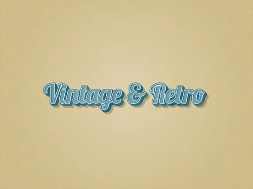 创意3D立体文字效果Vintage Layer Styles
