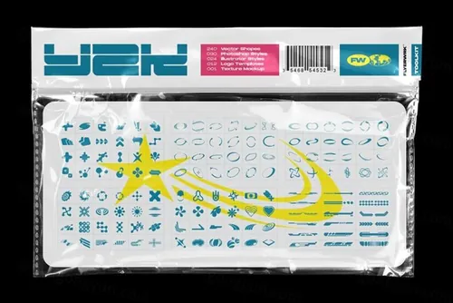 潮流抽象图形装饰元素Y2K千禧风设计风格素材工具包 FLYE