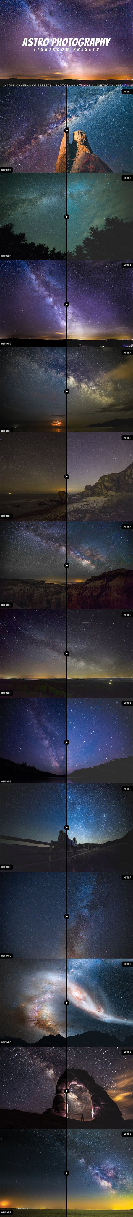 宇宙星空照片lightroom预设Astro Photography
