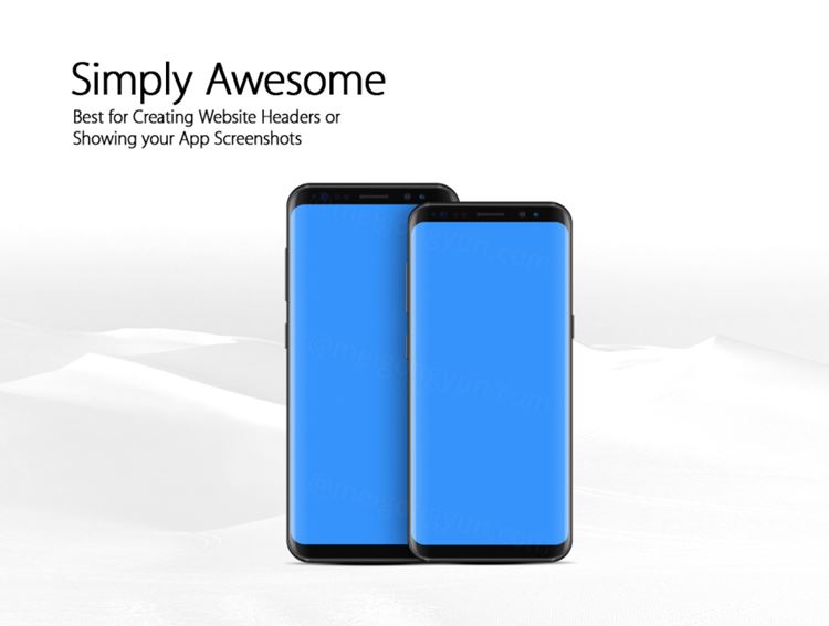 三星智能手机模型YDLabs S8 Mockups
