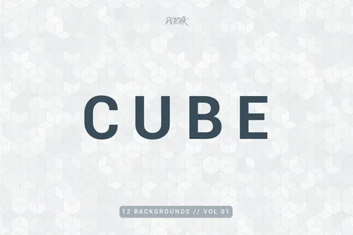 抽象几何立体图案设计背景Cube | Mosaic Backgrounds |