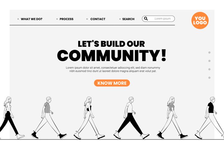 手绘各种各样不同人群人物插画EPS矢量素材