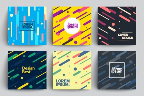 点线面线条波点背景UI矢量素材