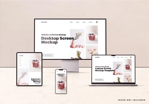 Apple苹果全套电脑手机平板设备Web UI设计场景贴图展