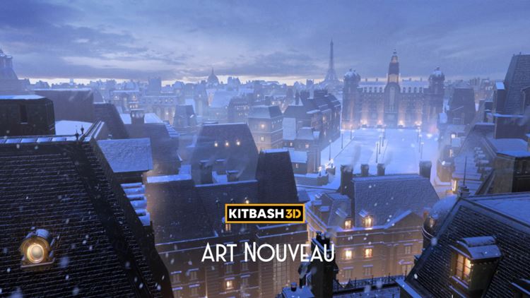 欧洲新艺术派古典主义风格居民住宅政府街区建筑3D模型素材 K