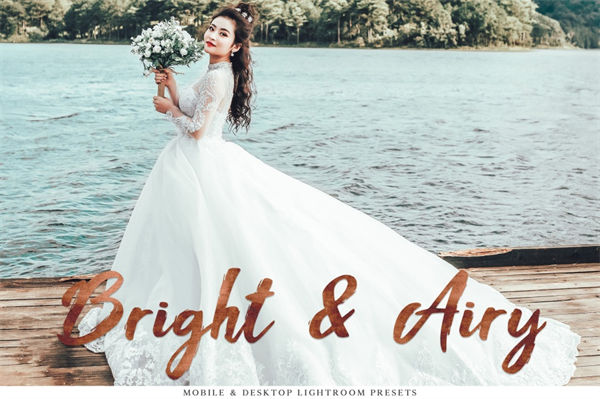 婚纱人像lightroom人像预设bright and airy