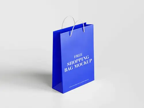 购物袋纸袋品牌包装设计样机PSD模板 Shopping Bag Mockup 样机模版