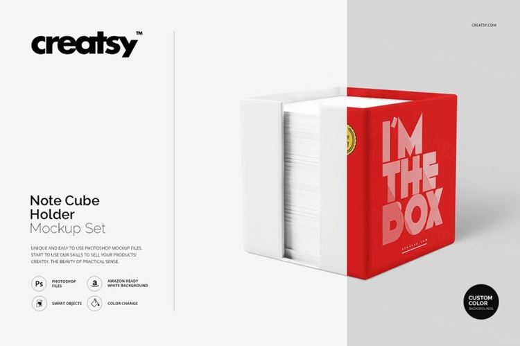 红色高端礼品盒设计样机