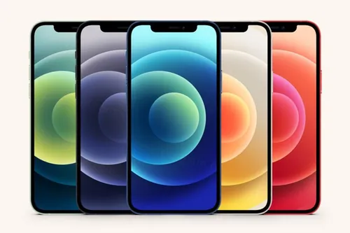 苹果最新手机不同颜色尺寸样机PSD模板 Psd iPhone 12 Mockup Set