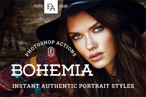 独特的波西米亚风格摄影调色PS动作素材 Bohemia Photosh