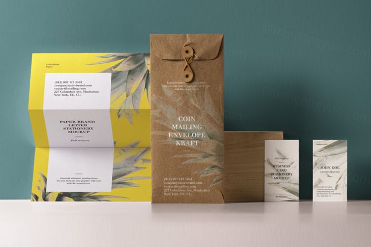 一组必不可少的文具用品样机 Basic Stationery Branding Vol 29