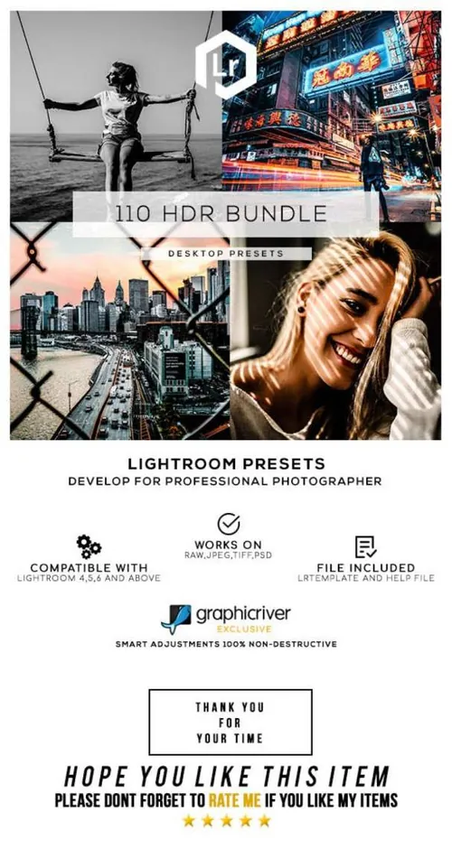 110组HDR时尚摄影旅行Lightroom预设Lightroom Presets