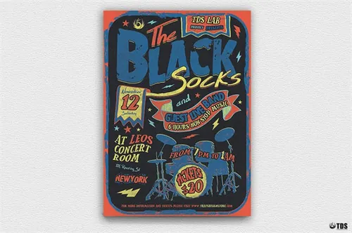 摇滚音乐盛典派对活动传单模板 elements-rock-music-flyer-template-3ZU4N7--0...