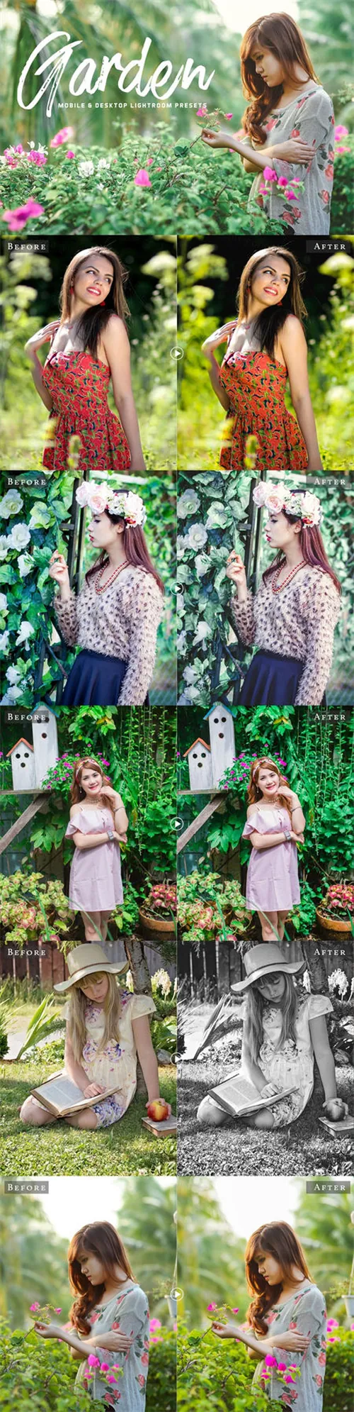 花园生活人物LR预设下载Garden Lightroom