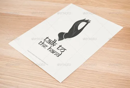 纸张贴图PSD模板Flyer | Logo | Illustration Vintage Mock-Up